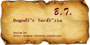 Bognár Terézia névjegykártya